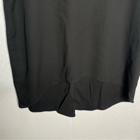 Ann Taylor Black High Low Top Size Large - Picture 3 of 5